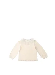T-shirt con volants AVORIO 4