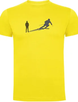 T-shirt à Manches Courtes Ski Shadow Yellow 2XL - Kruskis - FashionsVida