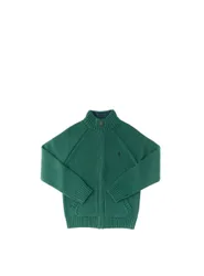 Cardigan con zip POLO BOYS VERDE SCURO S