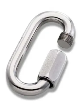 Link Carabiner Shackle 2 Units Stainless Steel 12 mm unisex - Peguet - FashionsVida