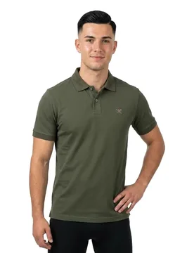 Polo A Maniche Corte Hm560018 Slim Fit Stone Green 2XL - Hackett - FashionsVida