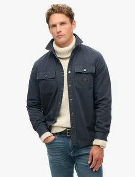 Superdry Herren Workwear Hemdjacke aus Bio-baumwollcanvas Marineblau - Größe: Xxl - 99.99 - FashionsVida