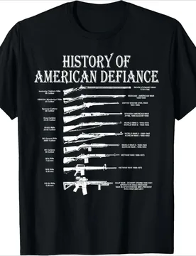 US rifles played a History of American Defiance Guns design-100%cotton summer O-neck short sleeve casual printed men's T-shirt - Aliexpress - FashionsVida