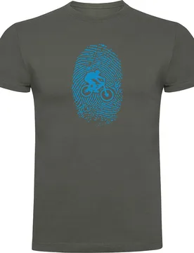 Maglietta A Maniche Corte Mtb Fingerprint Dark Army Green - Kruskis - FashionsVida