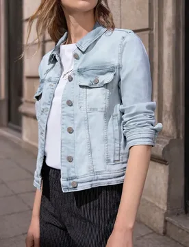 Street One Jeansjacke mit Brusttaschen und Knöpfen female Blau - Street One Studio - FashionsVida