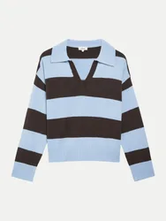 RED LABEL Strickpullover mit Streifenmuster Blau 44