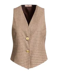 Chaleco sartorial Mujer Camel 36,38,40 Mujer
