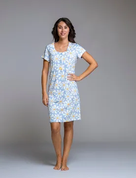Camisón de manga corta estampado - Señoretta - FashionsVida