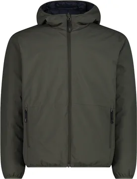 Man reverse jacket fix hood chaqueta impermeable insulada hombre Verde (50) - CMP - FashionsVida