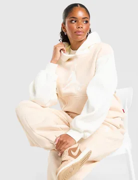Colour Block Hoodie - Damen, Beige - female - Size: XS - Jordan - FashionsVida