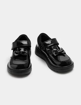 Kids' Leather T-Bar School Shoes (8 Small - 2 Large) Black Female - M&S - FashionsVida