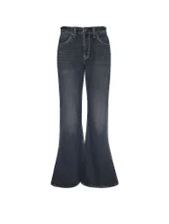 Jeans Flared Fit dunkelblau 24/L33 Damen