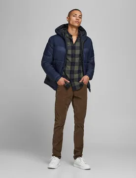 Jack & Jones - Camisa de hombre en algodón BCI slim de cuadros - jack & jones - FashionsVida