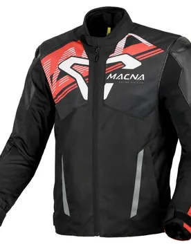 Giubbotto Moto Sevent Nero / Rosso taglia 2XL - Macna - FashionsVida