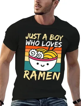 Just a boy who loves ramen japenese food kawaii retro T-Shirt cotton t shirt man T-Shirt - Aliexpress - FashionsVida