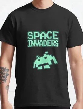 Retro Video game Space Invaders 0330 Pixel art Arcade nostalgia Gift T Shirt Old school games Graphic Clothes US Size Tee S-6XL - Aliexpress - FashionsVida