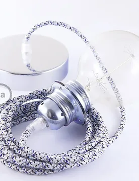 Cables Lampe Suspendue Pendel Pour Abat-jour Rx04 Pixel Diy 2 M Ice / Chrome Plated One Size - Creative - FashionsVida
