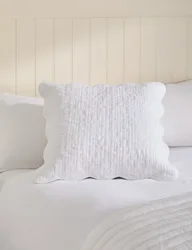Pure Cotton Large Decorative Cushion White