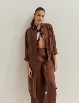 Túnica larga de lino de mujer - Lion of Porches - FashionsVida