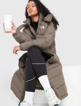 Dome Padded Long Jacke Damen - Damen, Braun - female - Size: M - The North Face - FashionsVida