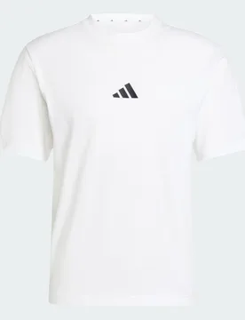 T-shirt Essentials Small Logo Single Jersey S White / Black - Adidas - FashionsVida