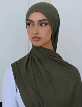 Pieza Pañuelo elegante y casual de unicolor clásico y simple para mujer, pañuelo hijab de jersey de modal tejido premium, estilo pañuelo largo tur - Shein - FashionsVida