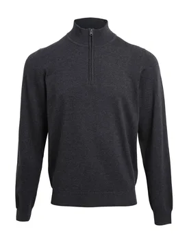 Mens Zip Neck Sweatshirt (Charcoal) - Size Large - Premier - FashionsVida