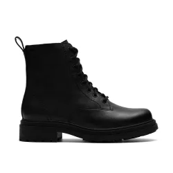 Women's Orinoco 3 Style Black Leather Ankle Boots, Lace Up Size: 5.5-Wide Fit - Black - Size: 5.5-Wide Fit