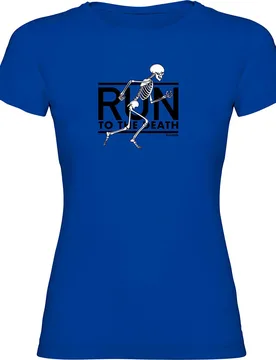 Maglietta A Maniche Corte Run To The Death Royal Blue M - Kruskis - FashionsVida