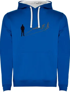 Felpa Con Cappuccio Shadow Triathlon Two-colour Royal Blue / White M - Kruskis - FashionsVida