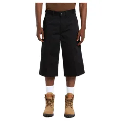 Bermuda union 17 inch twill short - black
