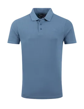 Weird Fish Giles Pique Polo Shirt Size L - men men all-mens men polos new-arrivals all new-arrivals mens offers mens-3-for-2 - Mid Blue - FashionsVida