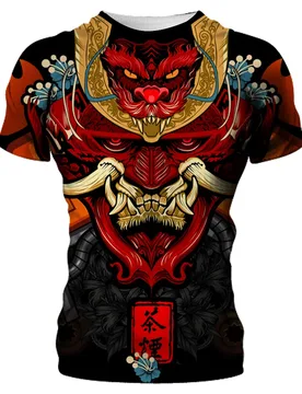 Summer Fashion Cool Samurai Mask graphic t shirts Men Personality harajuku streetwear 3D Printed O-neck quick-drying t-shirt - Aliexpress - FashionsVida