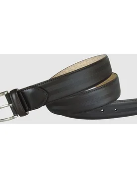 Cinturón Hombre Piel de Vaquetilla con Grabado Espiga - Leyva - FashionsVida
