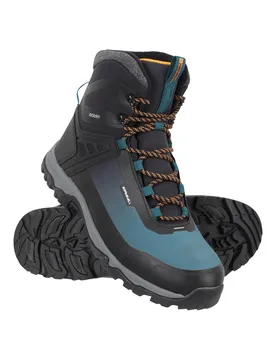 Polar' Mens Ice Grip Boots Waterproof Cosy Winter Shoes Black Textile - Size Uk 9 - Mountain Warehouse - FashionsVida