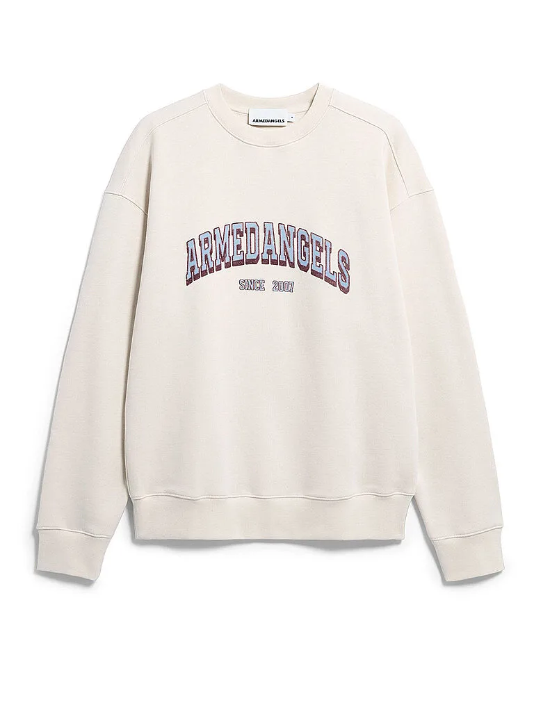 Suéter Relaxed Fit WORDMARK crema L - Armedangels - FashionsVida