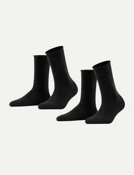 Socken 2er-Pack Happy Schwarz 39-42 - Falke - FashionsVida