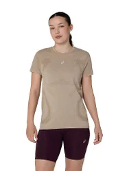 Maglietta da running senza cuciture Road da donna cammello S