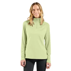 Felpa Con Mezza Zip Essential Ceramiwarm Shadow Lime L