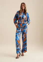 Regular Hose Floral Blau 36