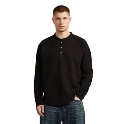 Maglietta A Maniche Lunghe Waffle Dark Black S