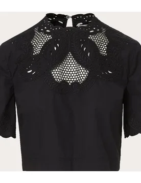 Camiseta crop top de algodón - Veronica Beard - FashionsVida