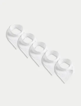 Pack Cotton Rich Dribble Bibs White unisex - M&S - FashionsVida