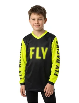 Maglia Da Enduro A Maniche Lunghe F-16 Black / Hi-Vision - fly - FashionsVida