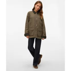 Chaqueta oversize de mujer con cuello camisa