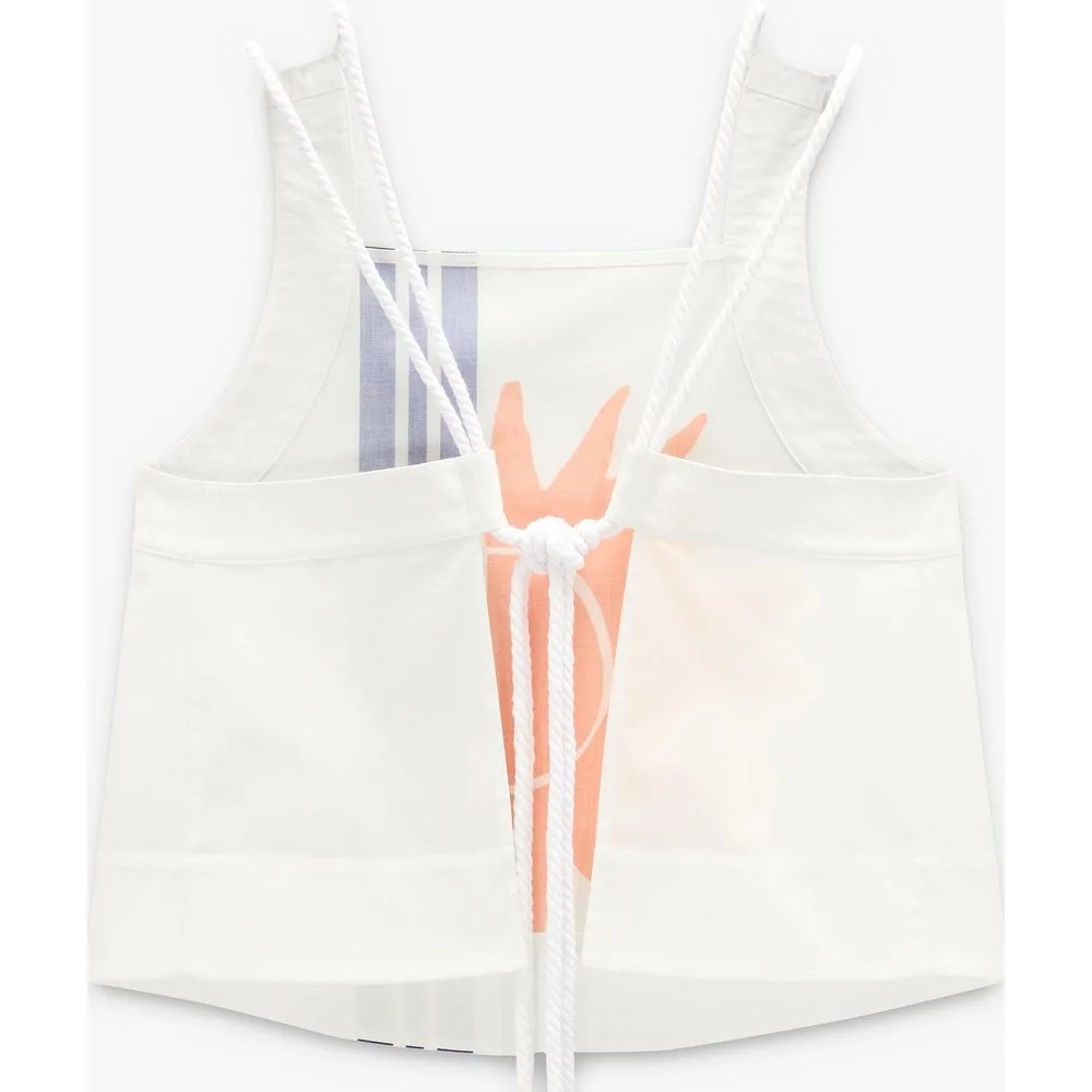 Top de mujer de tirantes con dibujo frontal - Parfois - FashionsVida