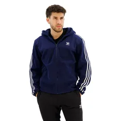 Sweat-shirt à Zip Adicolor 3 Stripes Teddy Fleece Night Indigo S