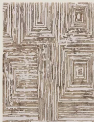 Kuza Portrait Woven Rug Beige