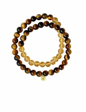 New Chinese Style Lucky Citrine Tiger Eye Beaded Bracelet Delicate Double Layer Stackable Bracelet for Women Gifts - Aliexpress - FashionsVida