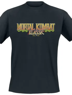 Gaming T-Shirt - Klassik Logo - S bis XXL - für Männer - Größe S - schwarz - Männer - male - Mortal Kombat - FashionsVida